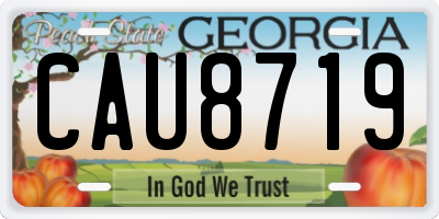 GA license plate CAU8719