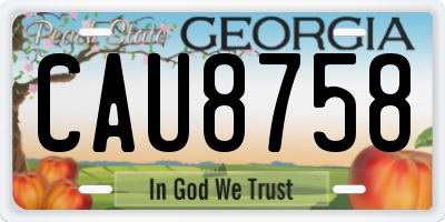 GA license plate CAU8758