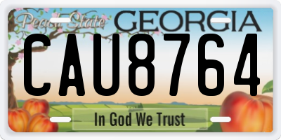 GA license plate CAU8764