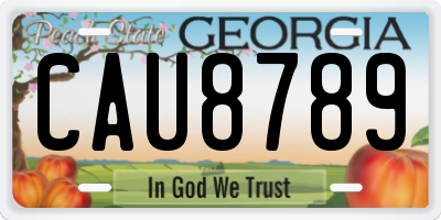 GA license plate CAU8789
