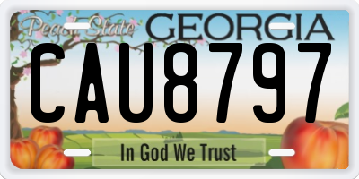 GA license plate CAU8797