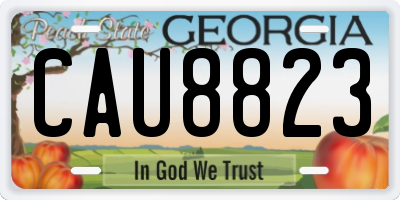 GA license plate CAU8823