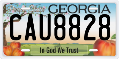 GA license plate CAU8828