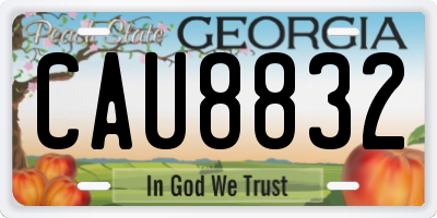 GA license plate CAU8832