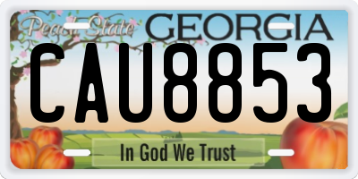 GA license plate CAU8853
