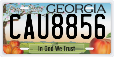 GA license plate CAU8856