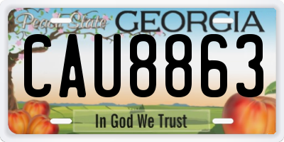GA license plate CAU8863