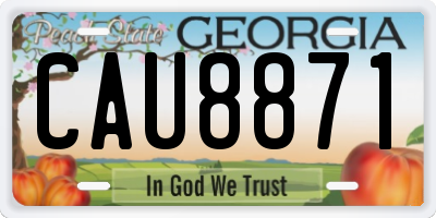 GA license plate CAU8871