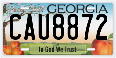 GA license plate CAU8872