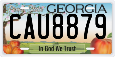 GA license plate CAU8879