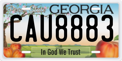 GA license plate CAU8883