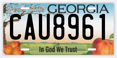 GA license plate CAU8961