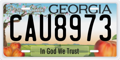 GA license plate CAU8973