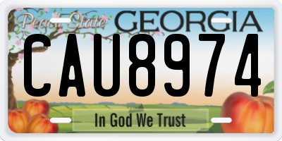 GA license plate CAU8974