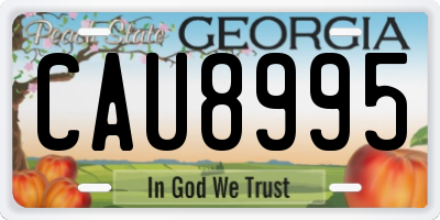 GA license plate CAU8995