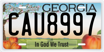 GA license plate CAU8997