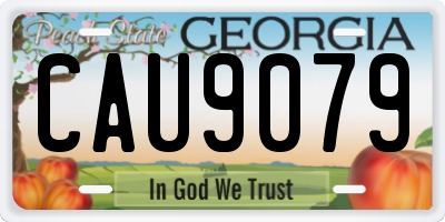 GA license plate CAU9079
