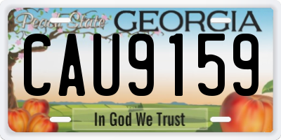 GA license plate CAU9159