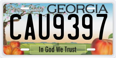 GA license plate CAU9397