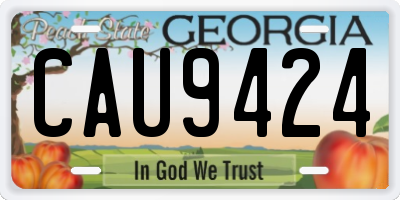 GA license plate CAU9424