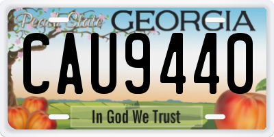 GA license plate CAU9440