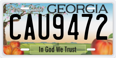 GA license plate CAU9472