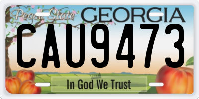 GA license plate CAU9473