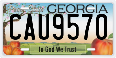 GA license plate CAU9570