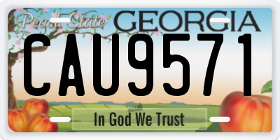 GA license plate CAU9571
