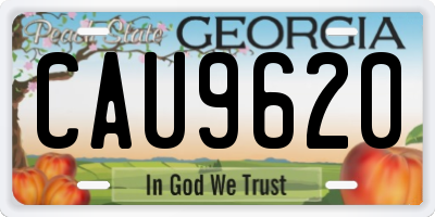 GA license plate CAU9620