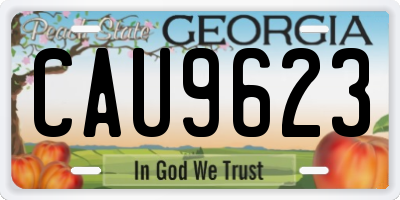 GA license plate CAU9623