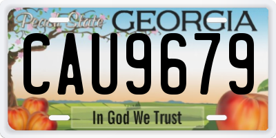 GA license plate CAU9679
