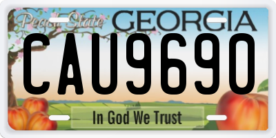 GA license plate CAU9690