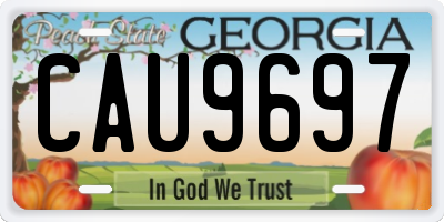 GA license plate CAU9697