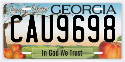GA license plate CAU9698