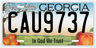 GA license plate CAU9737