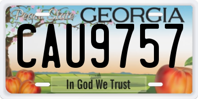 GA license plate CAU9757