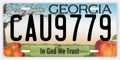 GA license plate CAU9779