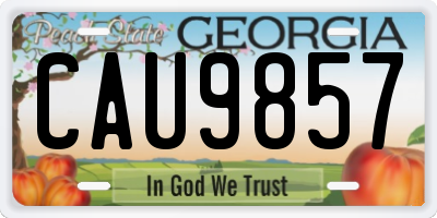 GA license plate CAU9857