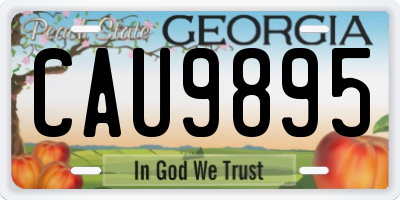 GA license plate CAU9895