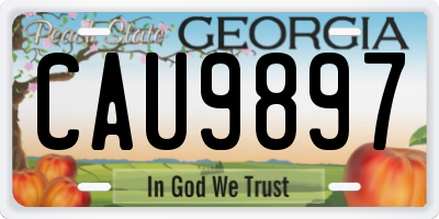GA license plate CAU9897