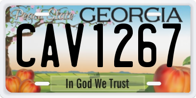 GA license plate CAV1267