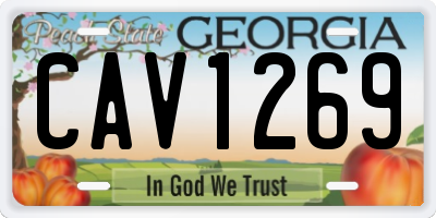GA license plate CAV1269