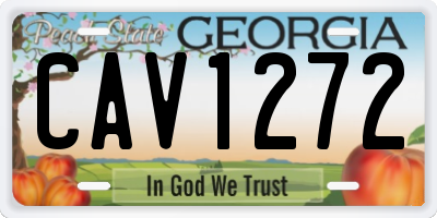 GA license plate CAV1272