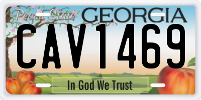 GA license plate CAV1469