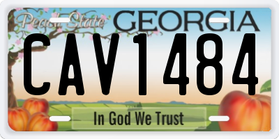 GA license plate CAV1484