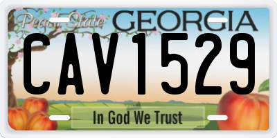 GA license plate CAV1529