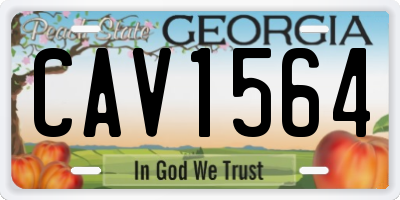 GA license plate CAV1564