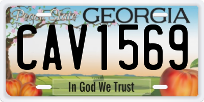 GA license plate CAV1569
