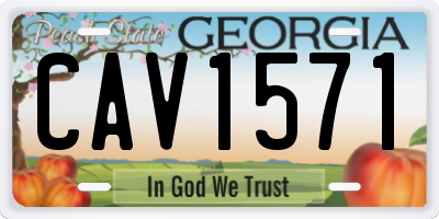 GA license plate CAV1571